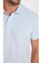 Men's Slim Fit Slim Fit 100% Cotton Blue Polo Neck T-Shirt - 3