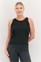 Women Sportswear Fit Sleeveless Training Top, Charcoal