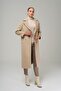 Double Breasted Mid-Length Oversize Coat BEIGE 3860-Y - 5