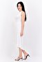 Women Plain Casual Midi Dress, White - 2