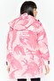 Women Embroidered Logo Hooded Jacket, Pink Combo - 2