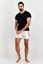 Men Drawstring Brand Logo Board Shorts, White - 4