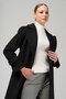 Low Sleeve Oversize Coat with Snap Snap Closure Sleeve Placket BLACK 3933 - 4
