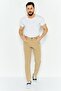 بنطال تشينو سادة بقصّة Slim Fit للرجال، كاكي - 2