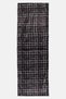 Women Grid Print Hair Scarf 35 H x 90 L cm, Black - 2