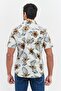 Men Regular Fit Floral Print Short Sleeve Casual Shirt, White Combo - 3
