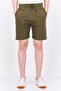 Men Drawstring Brand Logo Basic Shorts, Dark Olive