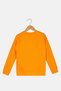 Kids Girl Crew Neck Brand Logo Sweatshirt, Orange - 2