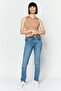Women Straight Fit Washed Stretchable Jeans, Blue - 4