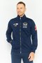 Men Mock Neck Brand Logo Long Sleeves Sweatshirt, Blue