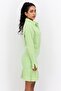 Women Solid Mini Dress, Light Green - 4