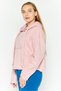Women Hooded Embroidered Logo Long Sleeve Sweatshirt, Pink - 4