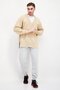 Men Sportswear Fit Embroidered Logo Sweatshirt, Beige - 3