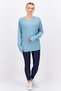 Women Sportswear Fit Plain Long Sleeves Outdoors Top, Mint Blue - 4