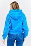 Women Graphic Print Long Sleeves Hoodies, Blue - 3