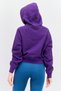 Women Brand Logo Long Sleeve Cropped Hoodie, Purple - 3