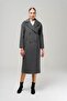 Double Breasted Mid-Length Oversize Coat DARK GRAY 3860-Y - 5