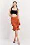 Women Plaid Basic Mini Skirt, Rust - 4