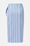 Women Wrap Around Tie Skirt, Blue - 2