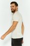 Men Sportswear Fit Short Sleeves Outdoor T-Shirt, Cream - 2