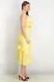 Women Textured Ruffle Dress, Yellow - 2