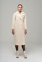 Double Breasted Mid-Length Oversize Coat EKRU 3860-Y - 2