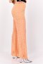 Women Textured Wide Leg Pant, Orange - 2