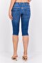 Women Washed Denim Shorts, Blue - 3