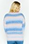 Women Crew Neck Long Sleeves Tie Dye Sweater, Multicolor - 3