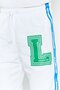 Men Relaxed Fit Brand Logo Training Pants, White - 4