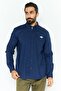 Men Regular Fit Solid Long Sleeves Casual Shirt, Navy