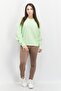 Women Sportswear Fit Long Sleeve Training Sweatshirt, Lime Green - 2