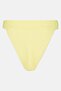 Women High Leg Textured Bikini Bottom, Lime Green - 2