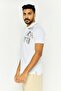 Men Regular Fit Graphic Print Short Sleeves Polo Shirt, White - 3