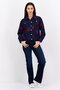 Women Printed Jacket Shirt, Navy - 4