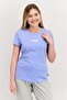Women Sportswear Fit Short Sleeve Training T-Shirts, Bliss Blue