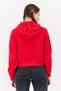 Women Hood Neck Brand Logo Hoodie, Red - 3