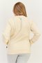 Women Sportswear Fit Long Sleeve Outdoor Sweatshirt, Beige - 3