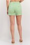 Women Solid Denim Shorts, Mint - 2