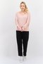 Women Sportswear Fit Long Sleeves Brand Logo Training Top, Peach - 2