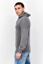 Men Hooded Long Sleeve Knitted Sweater, Grey - 3