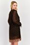 Women Allover Print Mini Dress, Brown - 2