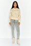Women Crew Neck Knitted Sweater, Multicolor - 2