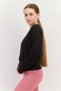 Women Sportswear Fit Long Sleeve Outdoor Sweatshirt, Black - 2