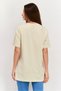 Women Crew Neck Short Sleeve Brand Logo T-Shirt, Beige - 3