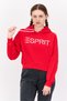 Women Hood Neck Brand Logo Hoodie, Red