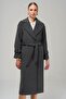 Low Sleeve Oversize Coat with Snap Snap Closure Sleeve Placket DARK GRAY 3933 - 3