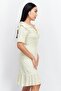 Women Floral Print Mini Dress, Light Green - 2