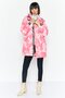 Women Embroidered Logo Hooded Jacket, Pink Combo - 4