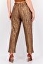 Women Regular Fit Sequin Straight Pants, Rust Brown - 3
